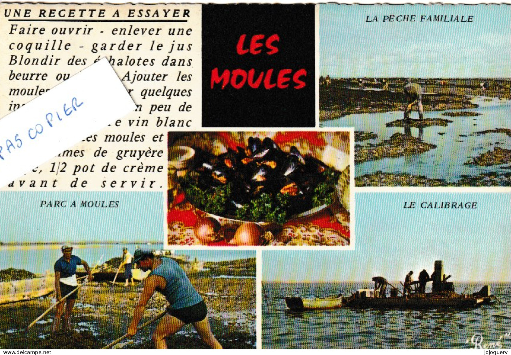 La Pêche Aux Moules Avec Parc Et Calibrage ; Timbrée De La Baule En 1968 ; éditeur: Urseau à Angers ( Recette - La Baule-Escoublac
