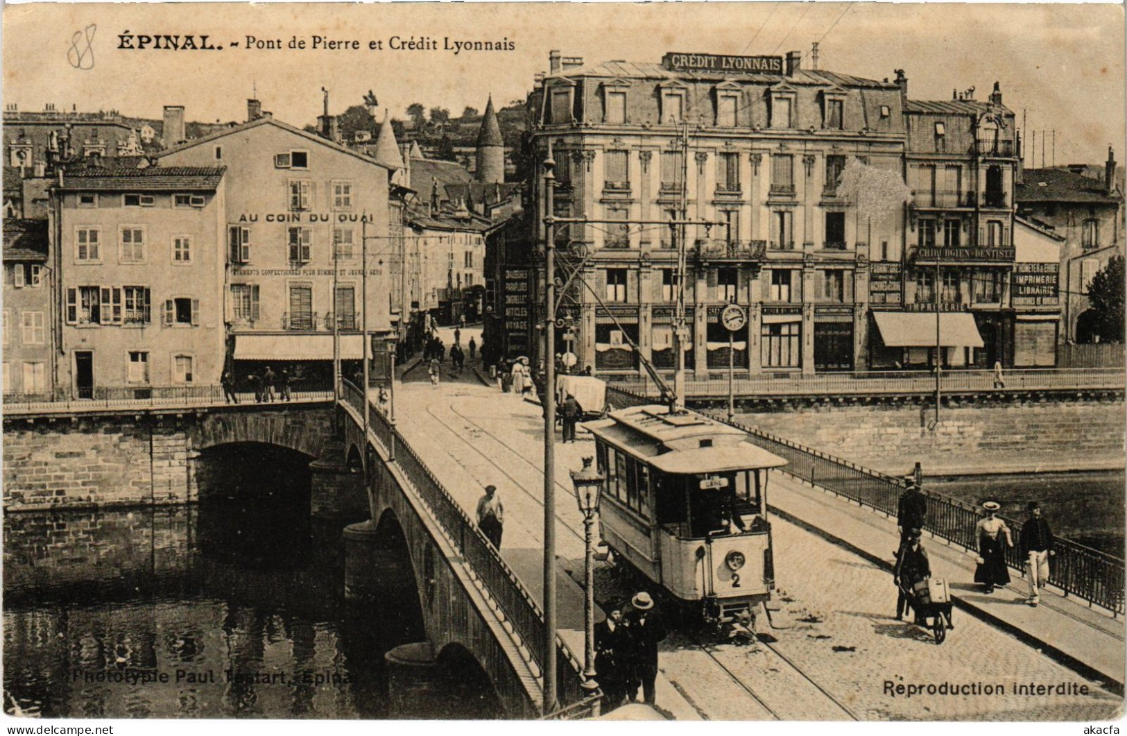 CPA Épinal Pont De Pierre Tramway (1391112) - Epinal