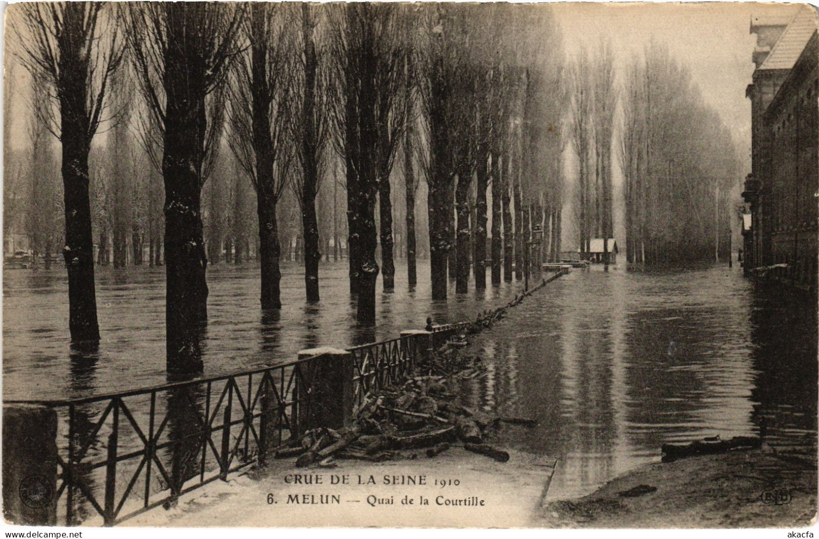 CPA Melun Quai De La Courtille Inondations (1390901) - Melun
