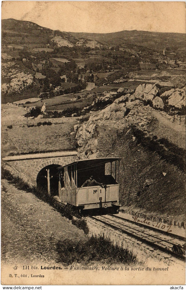 CPA Lourdes Funiculaire Tunnel (1390250) - Lourdes