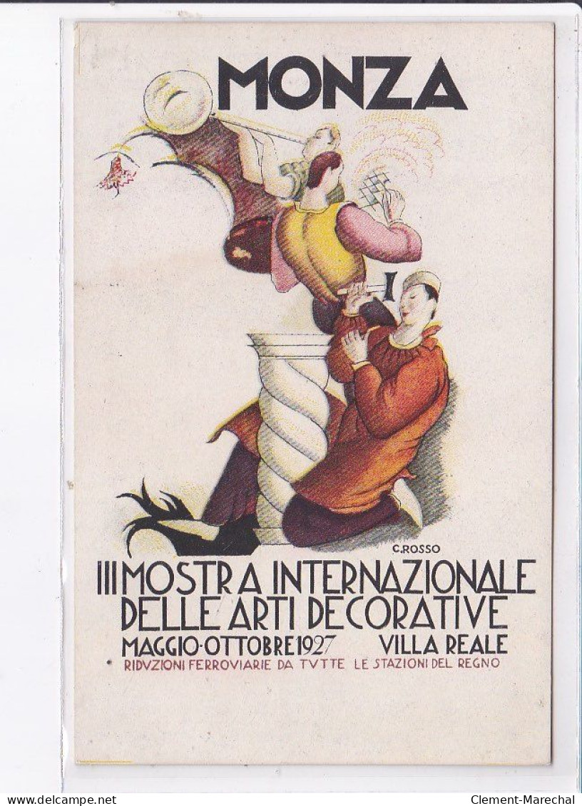 PUBLICITE : Monza - 3ème Mostra Internazionale Delle Arti Decorative 1927 (ROSSO) - Très Bon état - Advertising