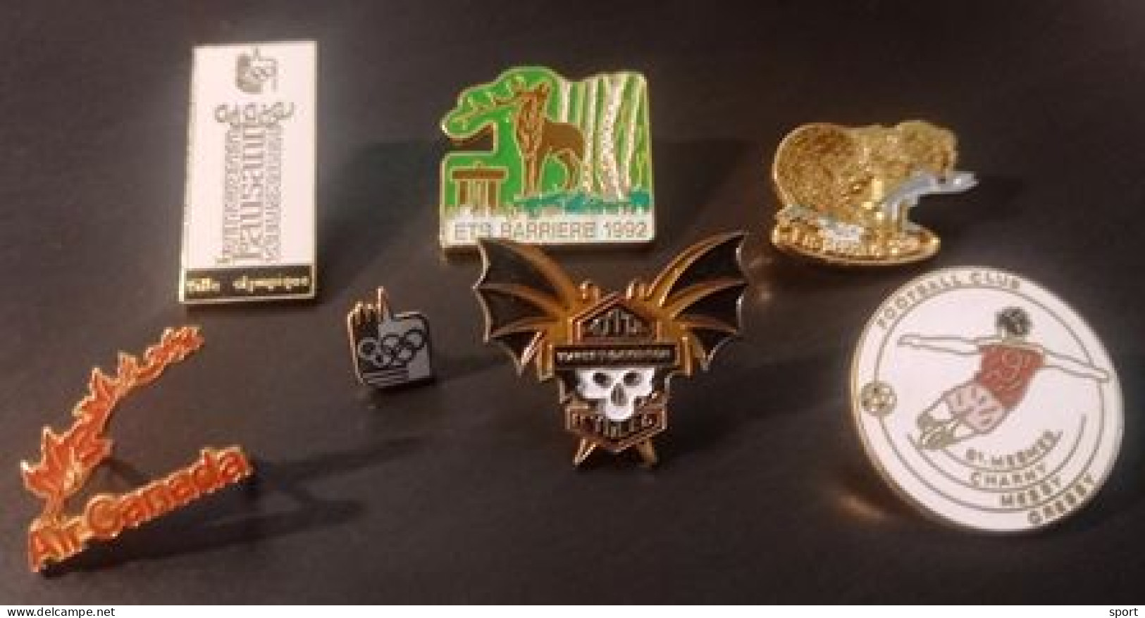 LOT 7 Pin's Harley, Lausanne, Air Canada, Ours, Foot Et Cerf - Lots