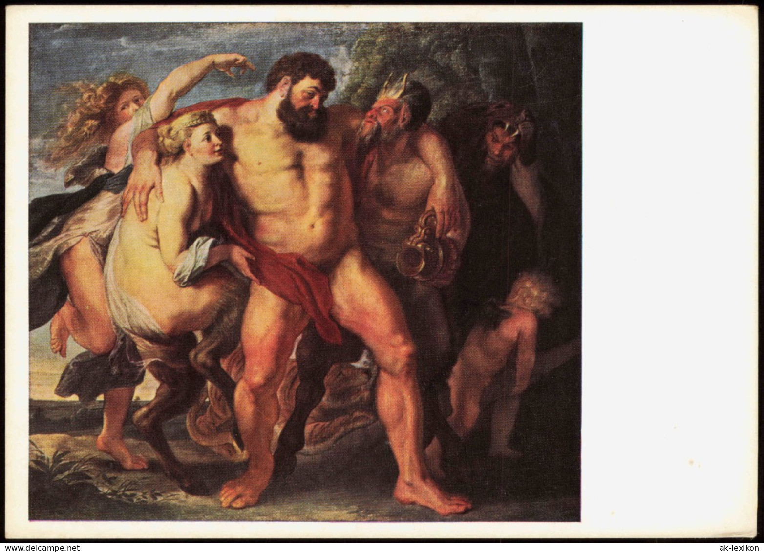 Ansichtskarte  Künstlerkarte PETER PAUL RUBENS Der Trunkene Herkules 1975 - Peintures & Tableaux