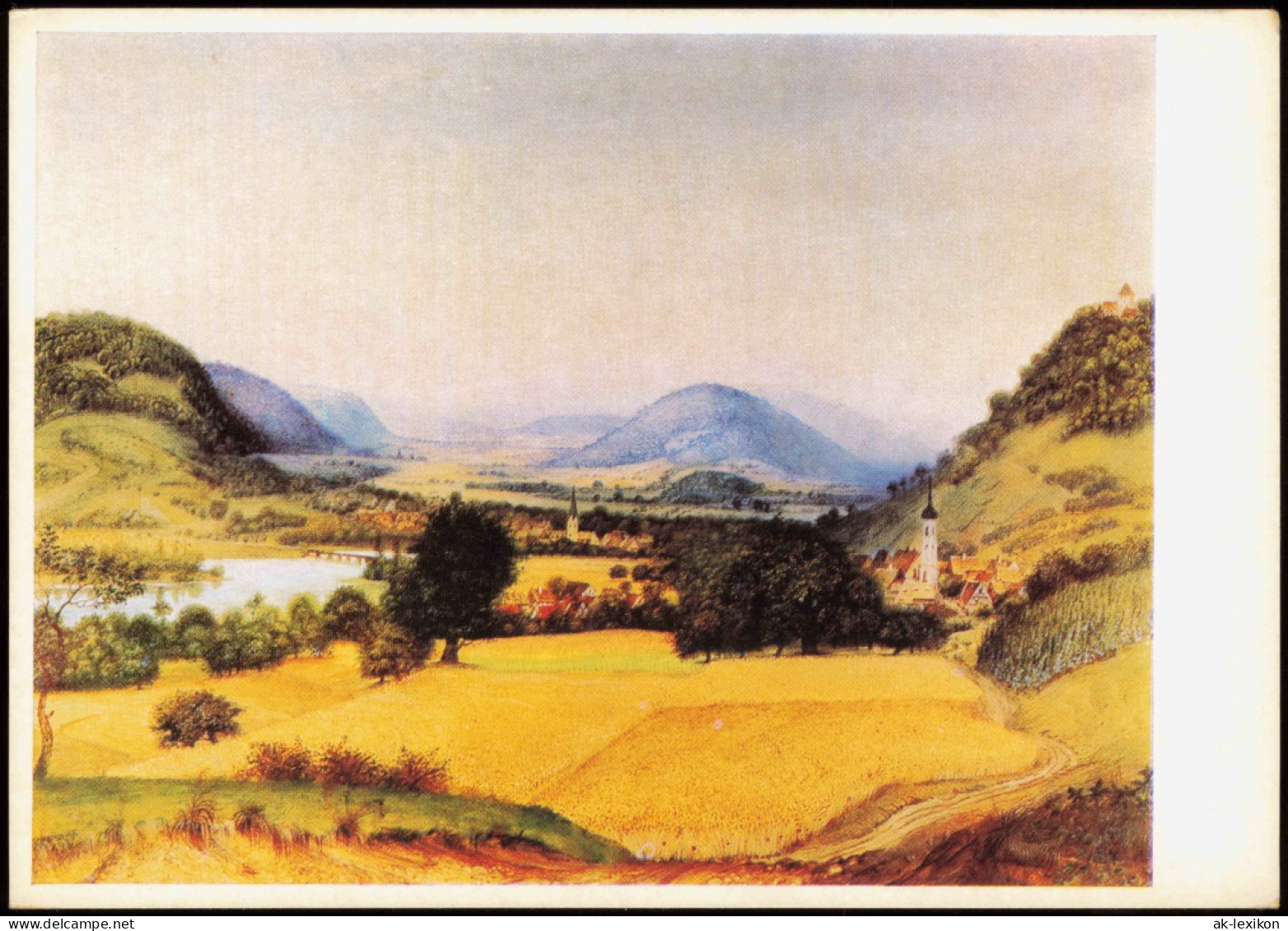 Ansichtskarte  Künstlerkarte Gemälde OTTO DIX Landschaft Am Oberrhein 1968 - Malerei & Gemälde