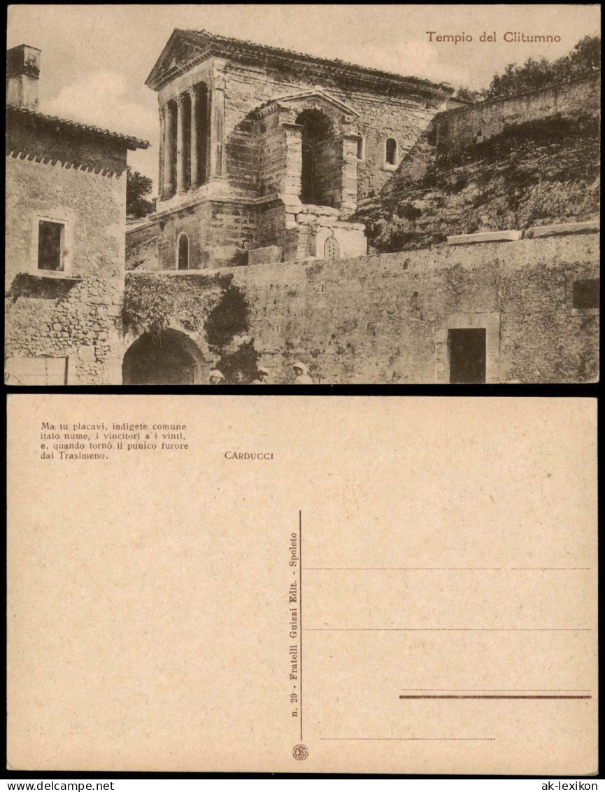 Cartoline .Ligurien Liguria Tempio Del Clitumno 1910 - Sonstige & Ohne Zuordnung