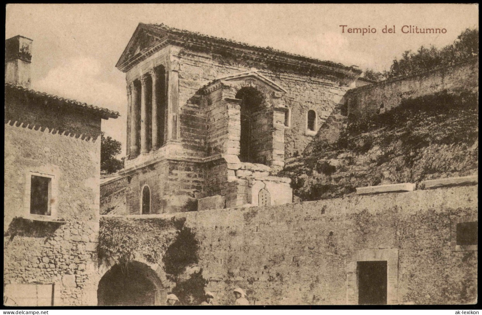 Cartoline .Ligurien Liguria Tempio Del Clitumno 1910 - Sonstige & Ohne Zuordnung