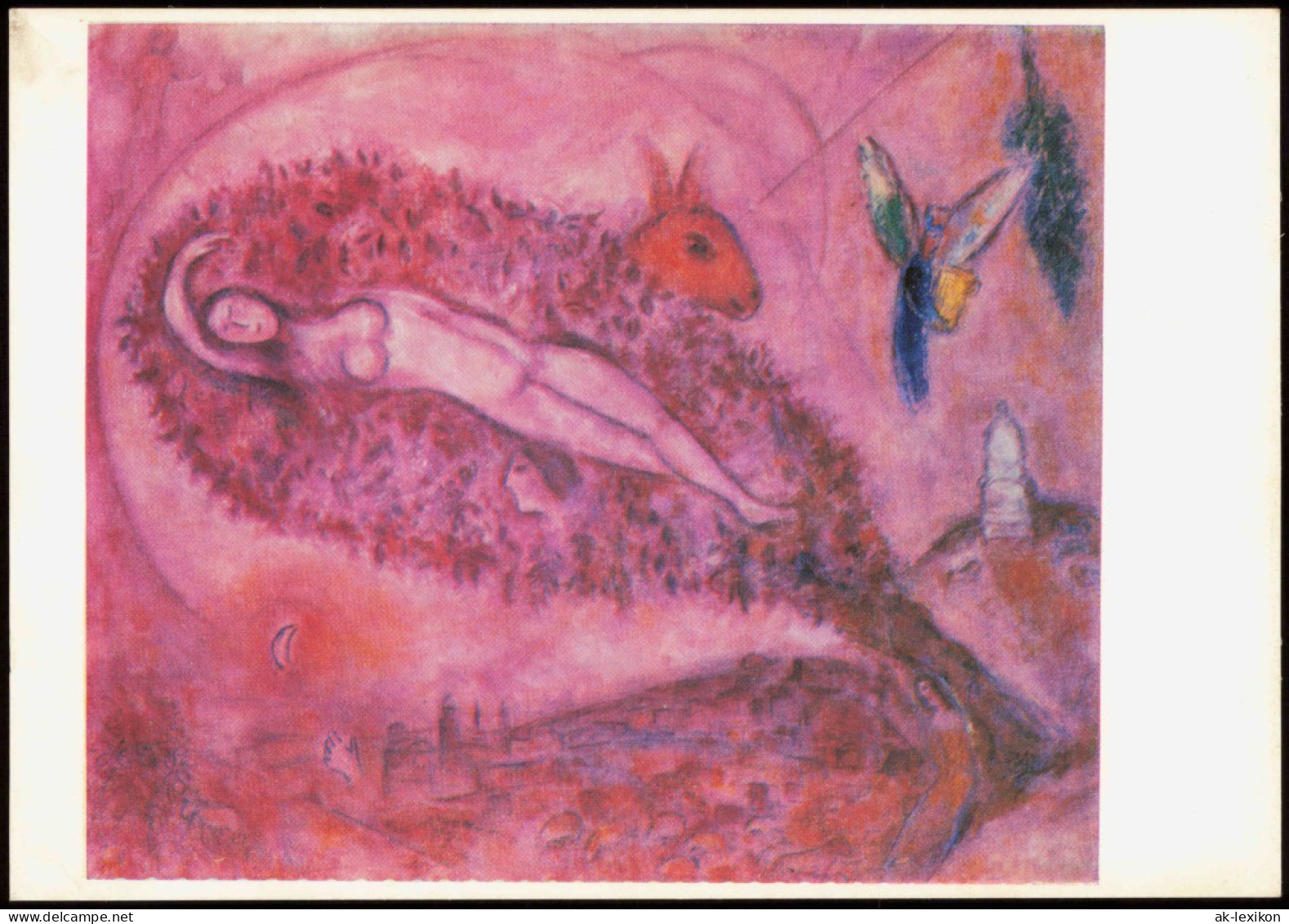 Künstlerkarte Gemälde MARC CHAGALL (geb. 1887) Das Hohe Lied 1975 - Paintings