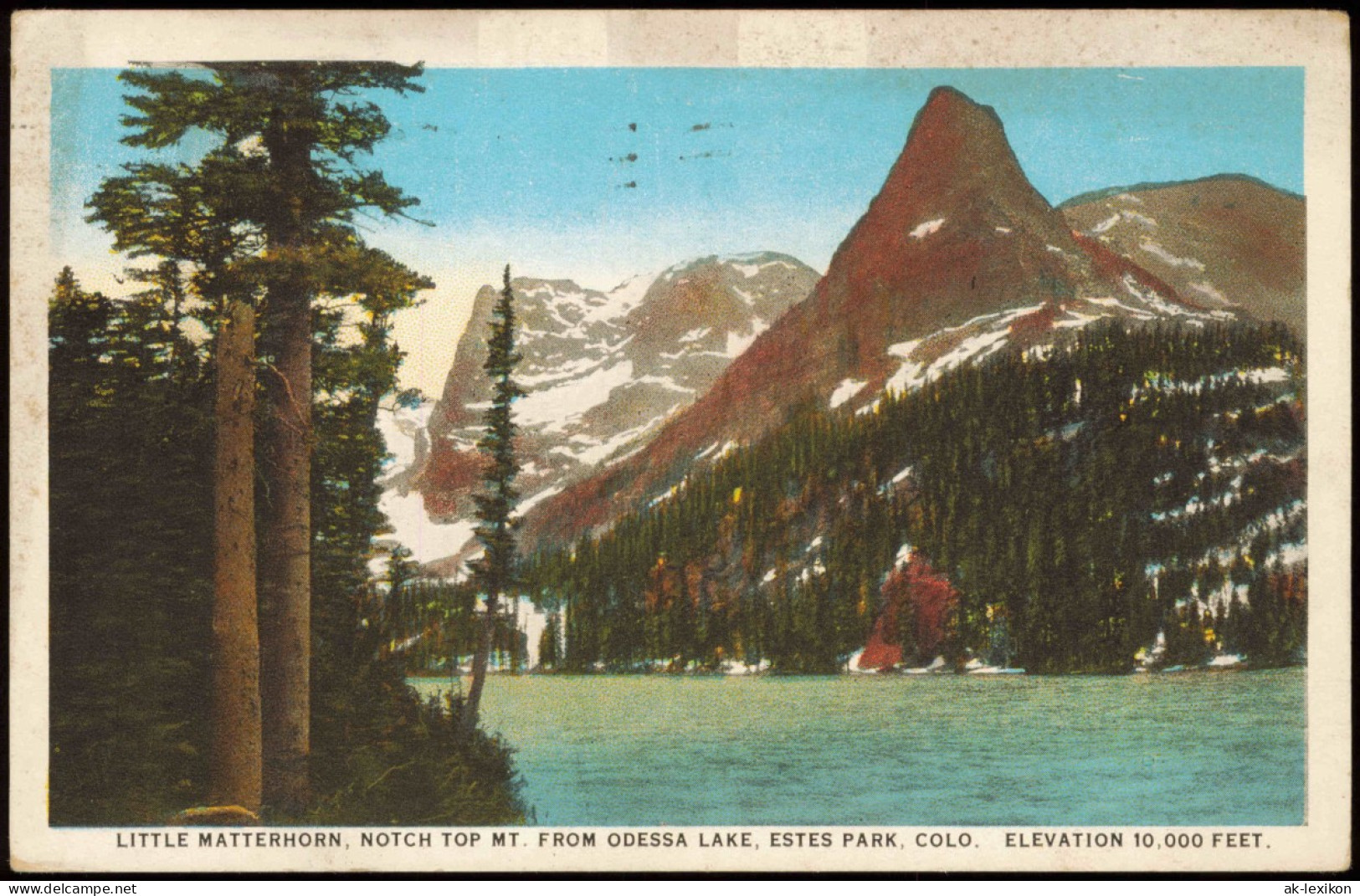 Colorado   LITTLE MATTERHORN, NOTCH TOP MT. FROM ODESSA LAKE, ESTES PARK 1930 - Other & Unclassified