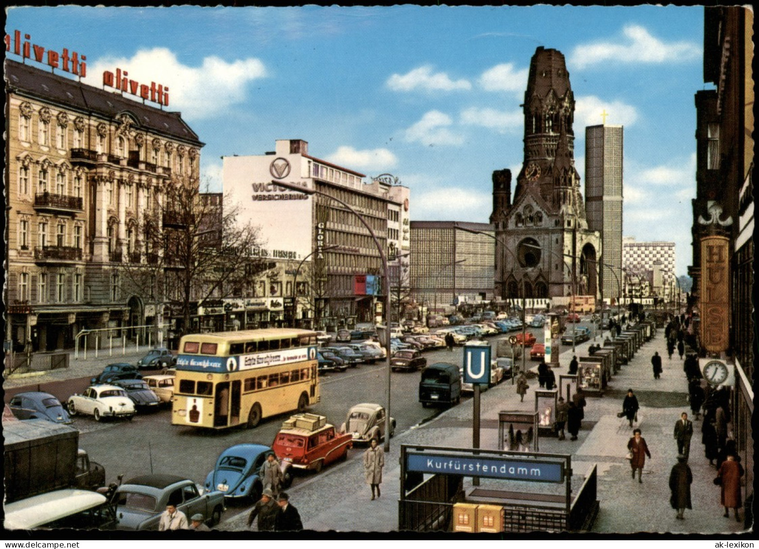 Charlottenburg-Berlin Kurfürstendamm Und  Gedächtniskirche 1964/1963 - Charlottenburg