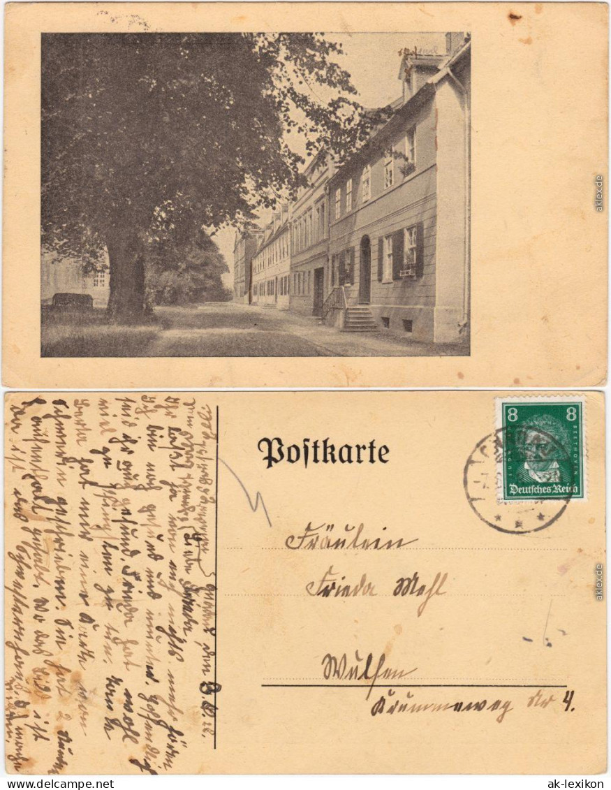 Ansichtskarte  Häuserfront Und Baum 1928 - Zu Identifizieren