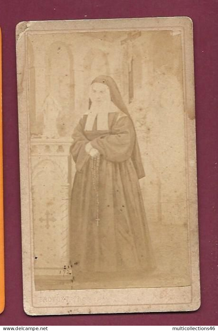 120524B - PHOTO CDV PROVOST TOULOUSE - Religieuse SOEUR MARIE BERNARD SOUBIROUS Bernadette - Old (before 1900)