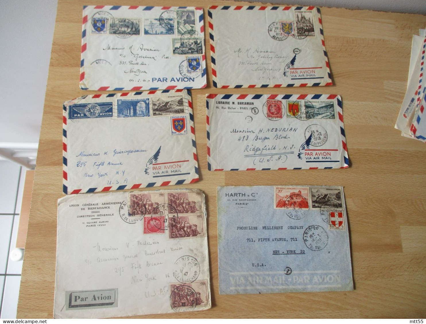 LOT DE 30 LETTRE AFFRANCHISSEMENT PHILATELIQUE  PAR MULTIPLES LETTRE POUR USA - Storia Postale