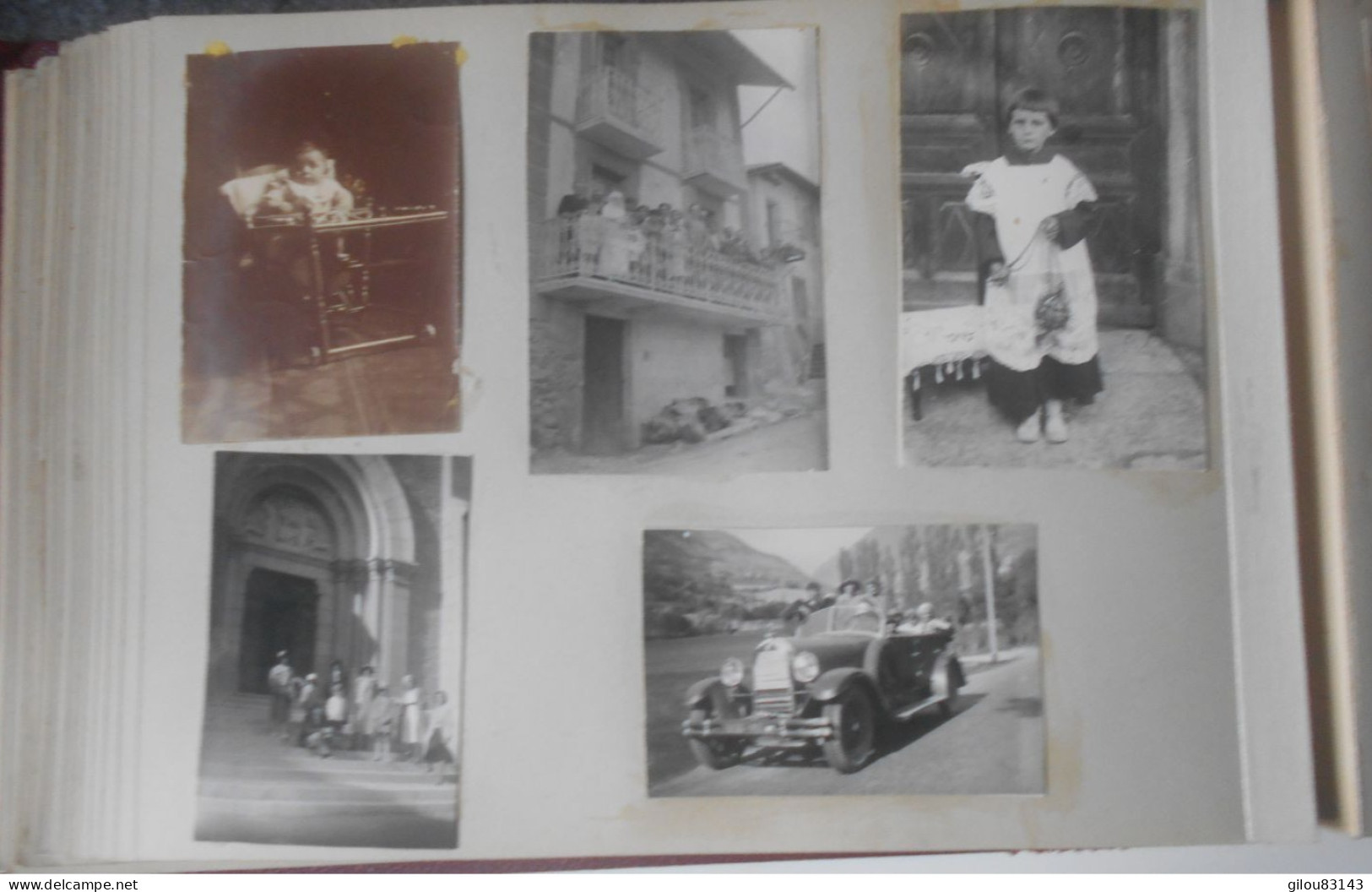 Alpes de Haute Provence, Album de famille de Barcelonnette, militaires, zeppelin, automobiles, villages,145 photos + doc