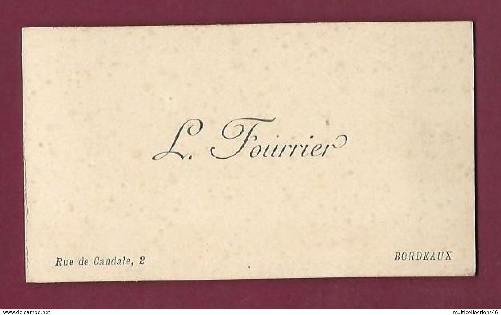 120524B - PHOTO CDV L FOURRIER BORDEAUX Rue De Candale 2 - Homme Moustache Et Barbe - Oud (voor 1900)