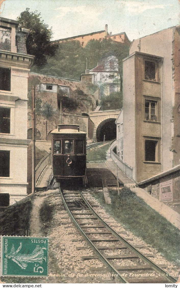 Train Lyon Chemin De Fer à Crémaillère De Fourvières CPA - Trains