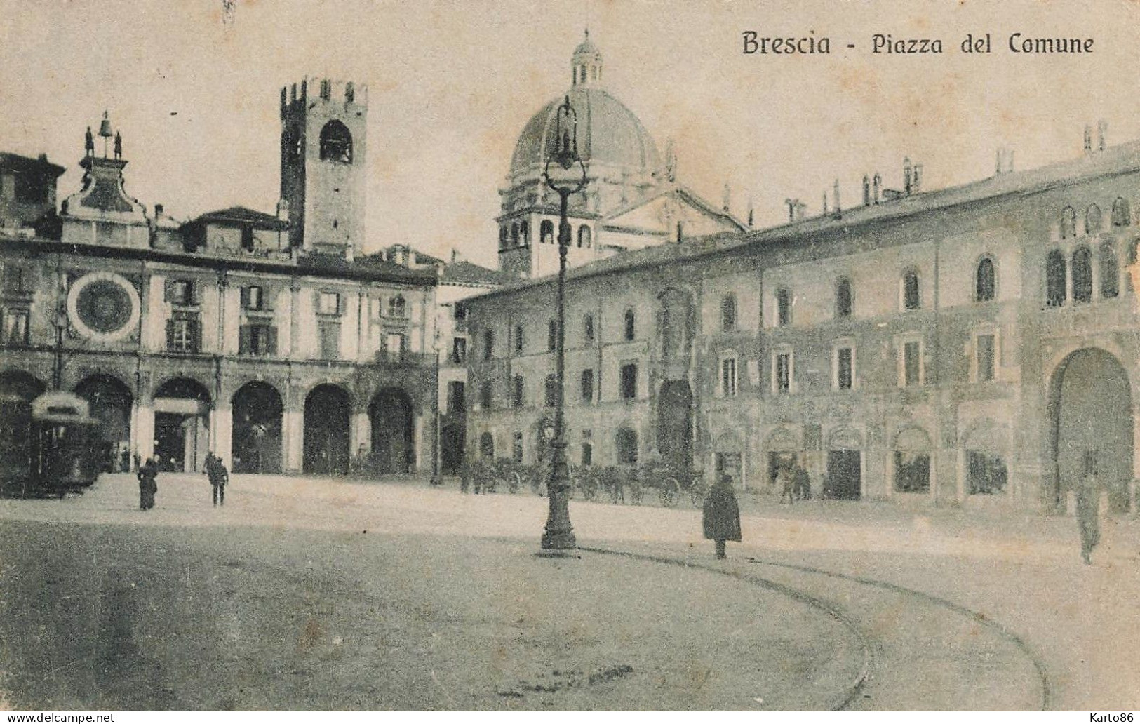 Brescia * Piazza Del Comune * Tramway * Lombardia Italia - Brescia