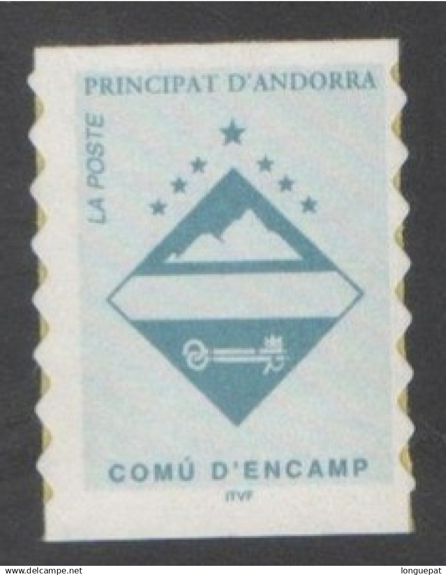 ANDORRE- "Comù D'Encamp" - Blason - Série Courrante - Provient De Carnet - Unused Stamps