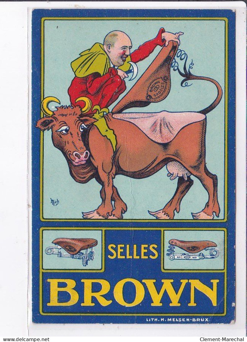 PUBLICITE : Selles Brown Illustrée Par MICH - état - Advertising