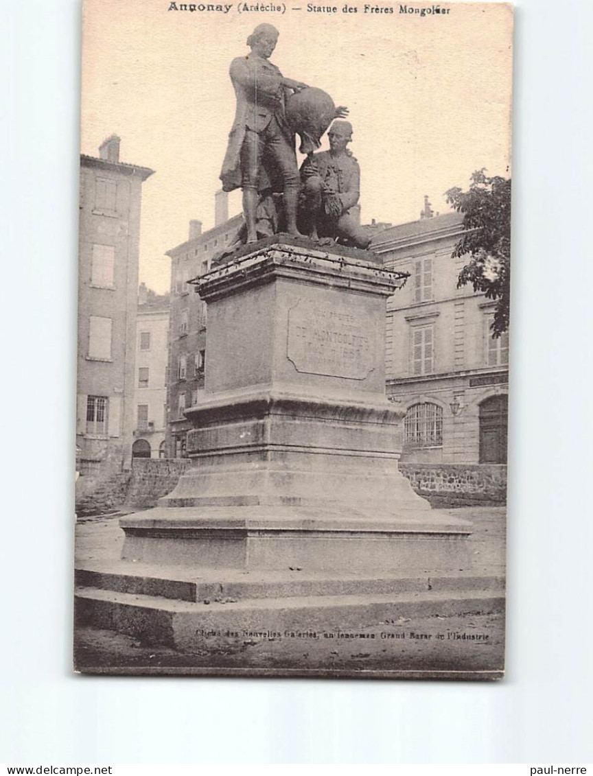 ANNONAY : Statue Des Frères Montgolfier - Très Bon état - Annonay