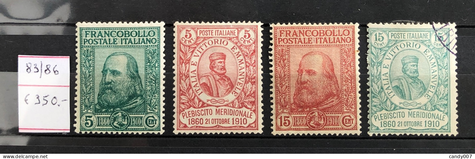 Italie Timbres  N°83/86 Neuf* N° 86 Oblitéré - Afgestempeld