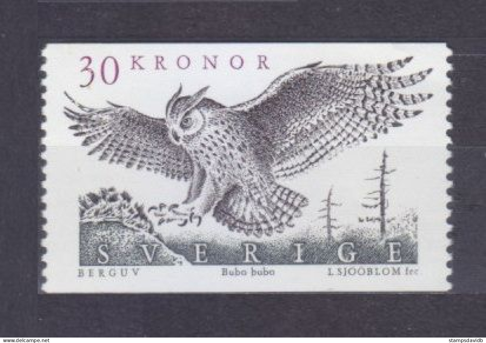 1989 Sweden 1565 Birds - Owls 6,50 € - Uilen