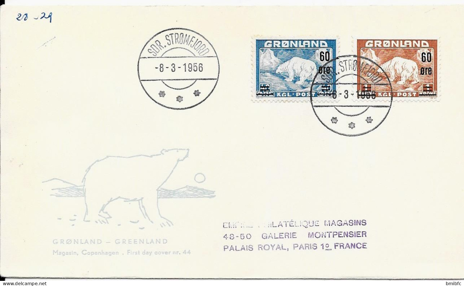 SDR. STROMFJORD 8-3-1956 - Covers & Documents