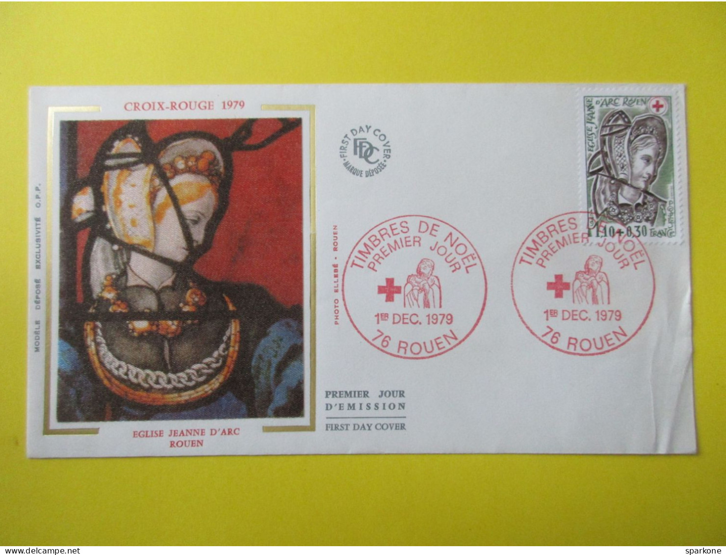 Marcophilie - Enveloppe - Rouen - Timbres De Noël Croix-Rouge - 1° Jour 1979 - 1970-1979