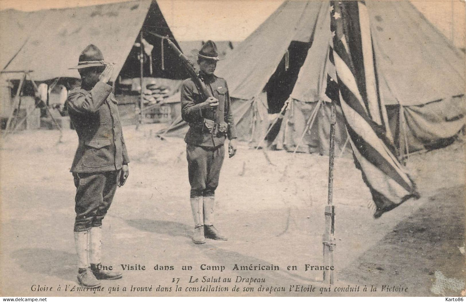 St Nazaire * Visite Camp Américain En France * Le Salut Au Drapeau ! * Ww1 Guerre 14/18 War - Gran Canaria