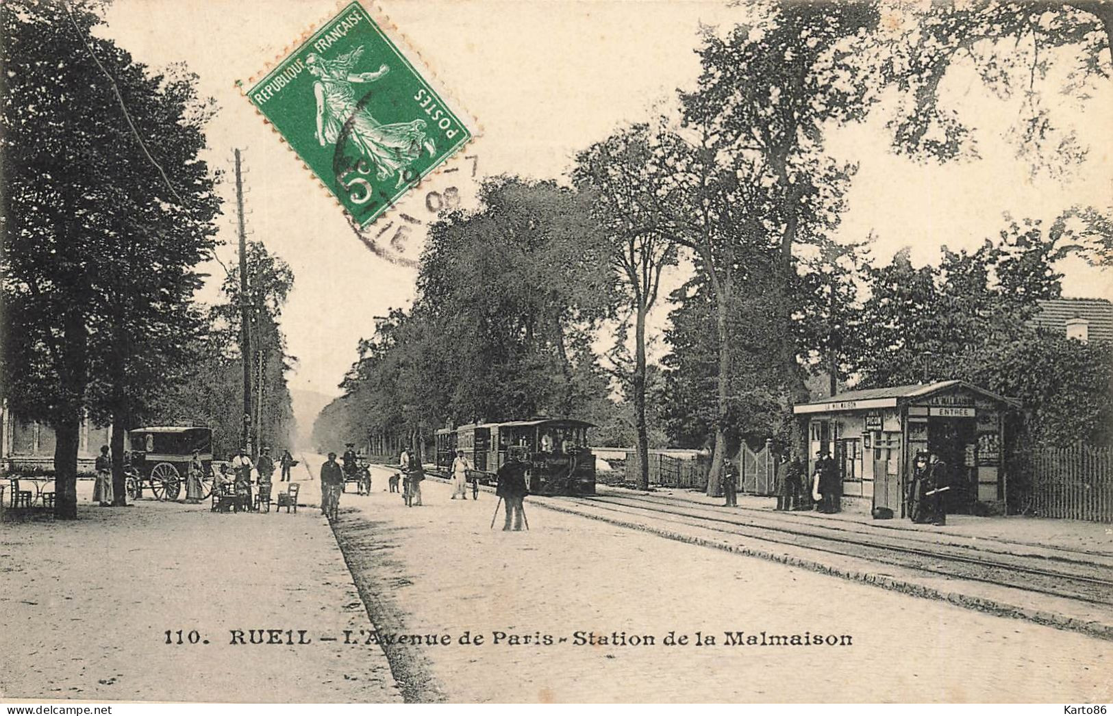 Rueil * L'avenue De Paris * Station De Tram Tramway De La Malmaison * Ligne Chemin De Fer Rails - Rueil Malmaison