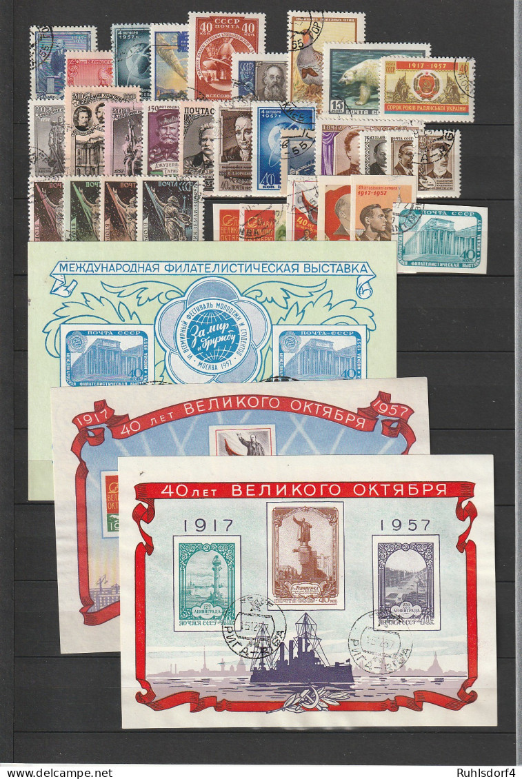 Sowjetunion: Jg 1957 Komplett, Gest., Incl. Blocks - Volledige Jaargang