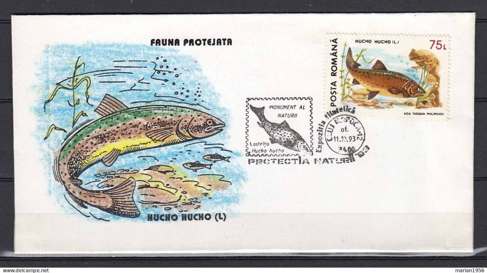 Enveloppe 1993 - POISSONS - LOSTRITA - Cachet Illustre - Fische