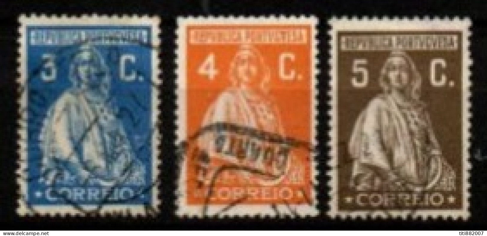 PORTUGAL   -     1926.   Y&T N° 415 à 417 Oblitérés.   Cérès. - Used Stamps