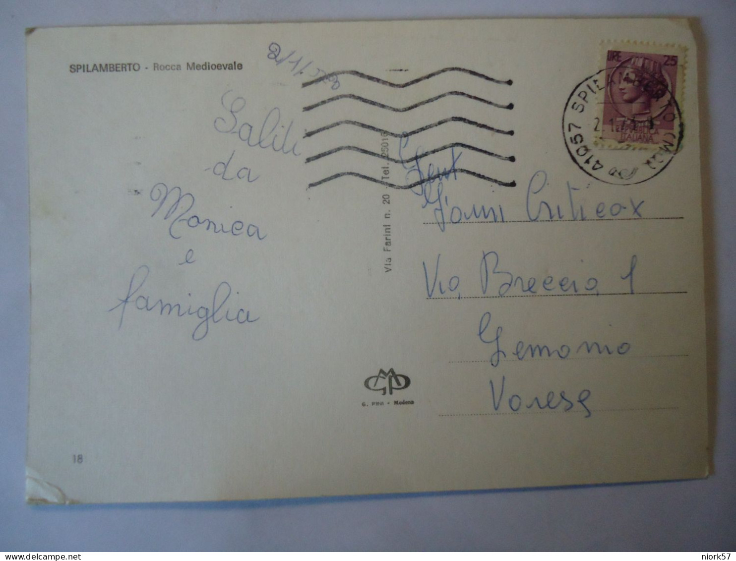 ITALY POSTCARDS SLILAMBERTO  1973 - Sonstige & Ohne Zuordnung