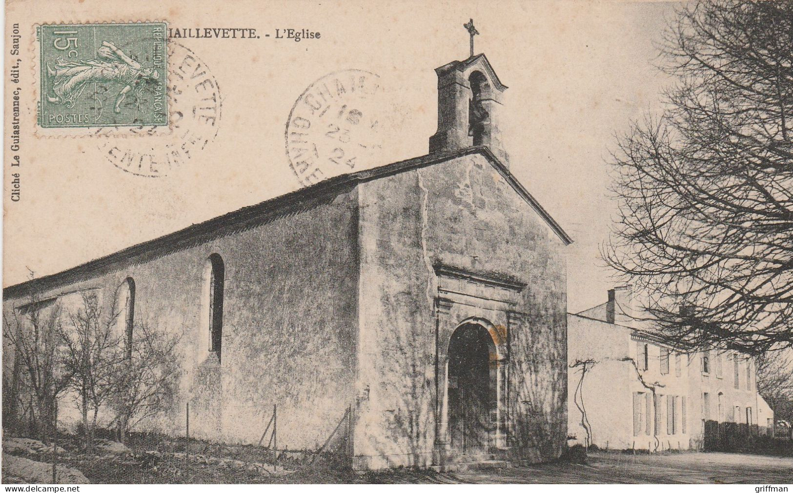 CHAILLEVETTE L'EGLISE 1924 TBE - Other & Unclassified