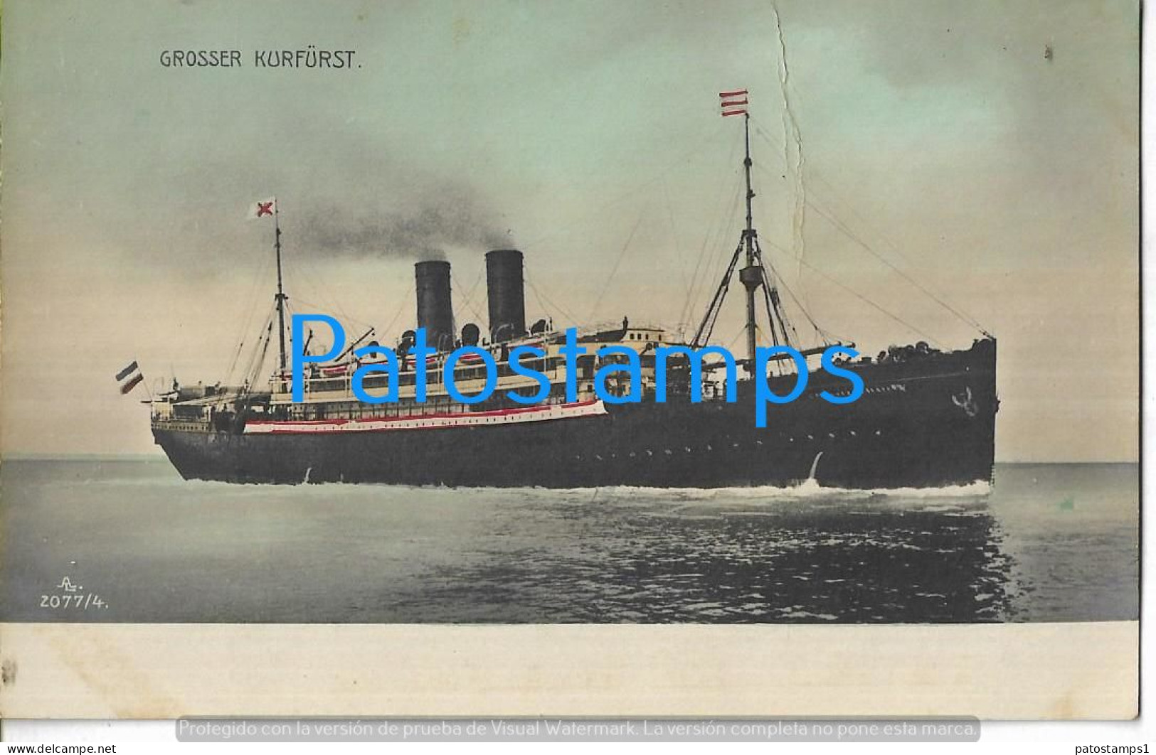 228930 SHIP BARCO GROSSER KURFÜRST POSTAL POSTCARD - Sonstige & Ohne Zuordnung