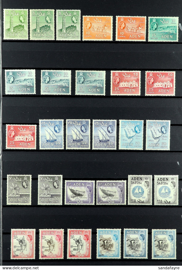 1953 - 1965 NEVER HINGED MINT COLLECTION Near- Complete Including Extra Perfs & Shades, A Complete Run For The Period (S - Aden (1854-1963)