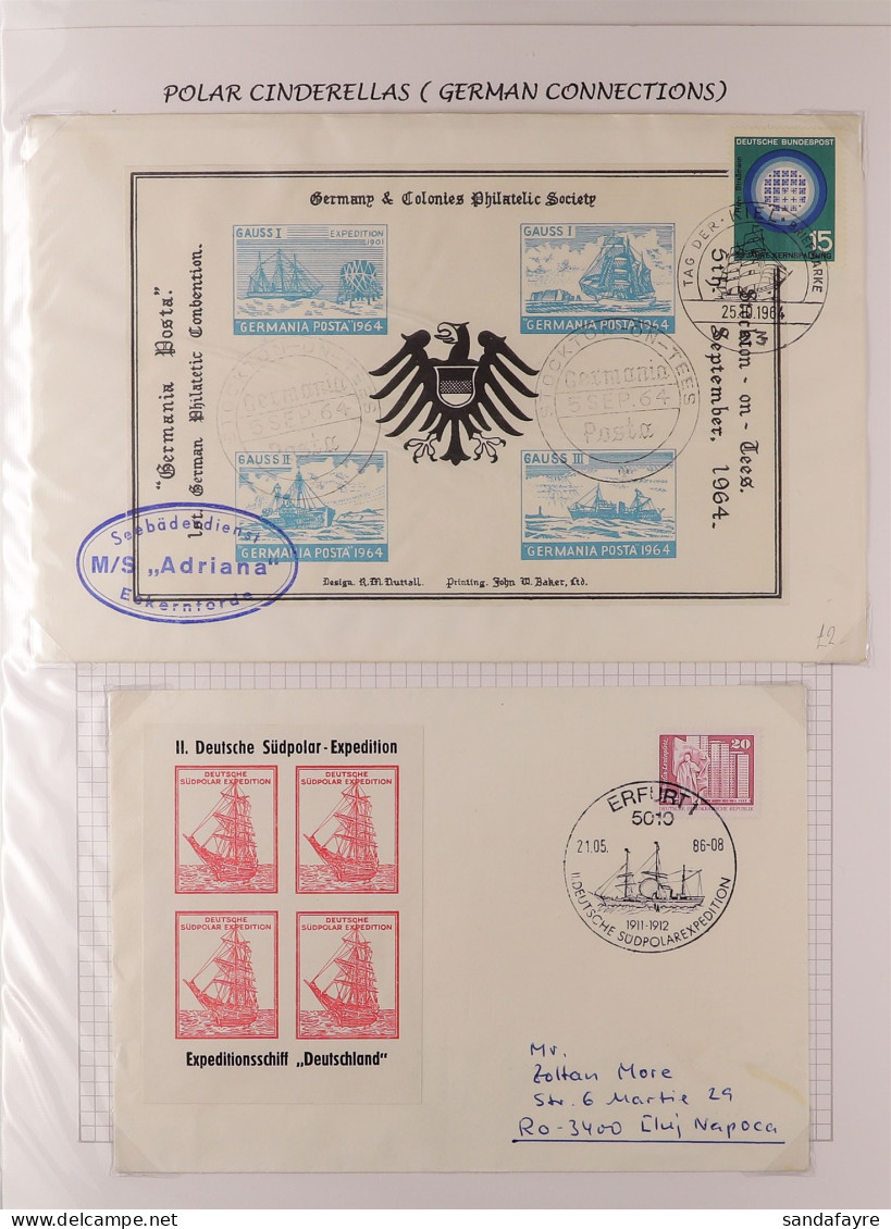 GERMAN ANTARCTIC Collection Of 1978 - 2001 Covers With Postcards, Labels Etc, Written Up In An Album. (approx 60 + Sundr - Otros & Sin Clasificación