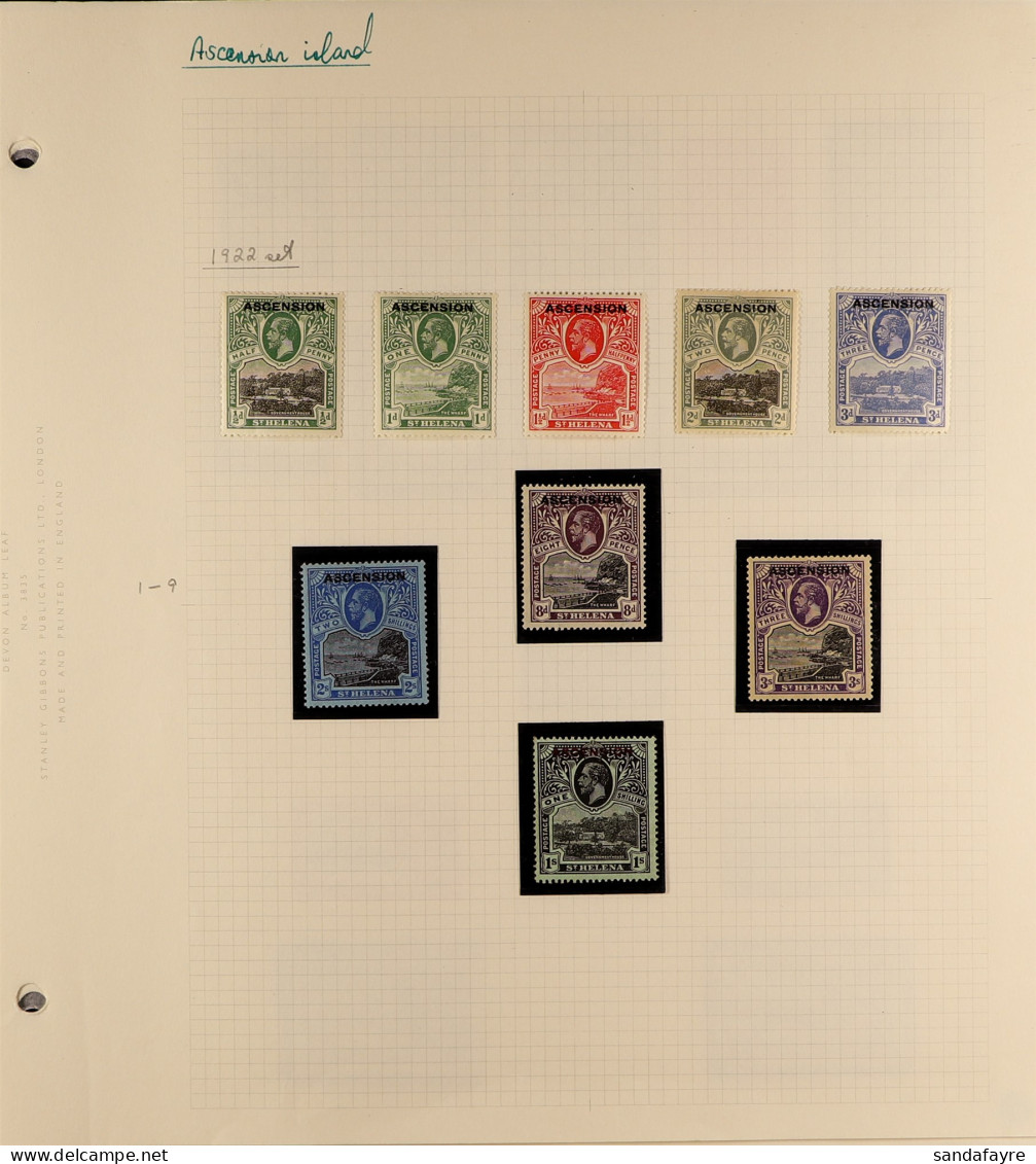 1922 - 1935 MINT COLLECTION Complete For KGV Issues From The 1922 Overprinted Set To 1935 Jubilee Set (SG 1-34) 36 Stamp - Ascension