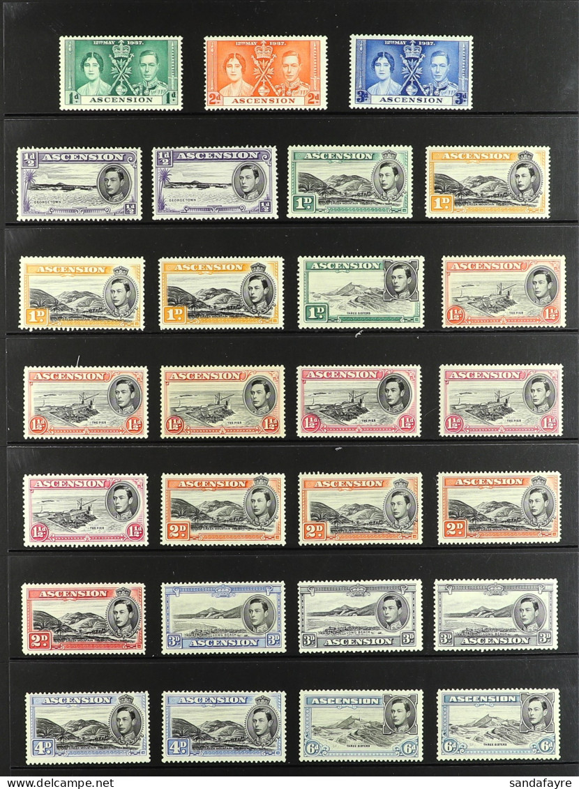 1937 - 1949 MINT COLLECTION Of Over 40 Stamps On Protective Pages, Complete From 1937 Coronation To 1949 UPU (SG 35-55)  - Ascensión