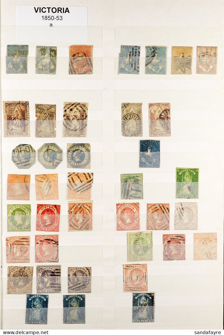 VICTORIA 1850 - 1911 COLLECTION Of Around 400 Chiefly Used Stamps On Protective Pages. - Sonstige & Ohne Zuordnung