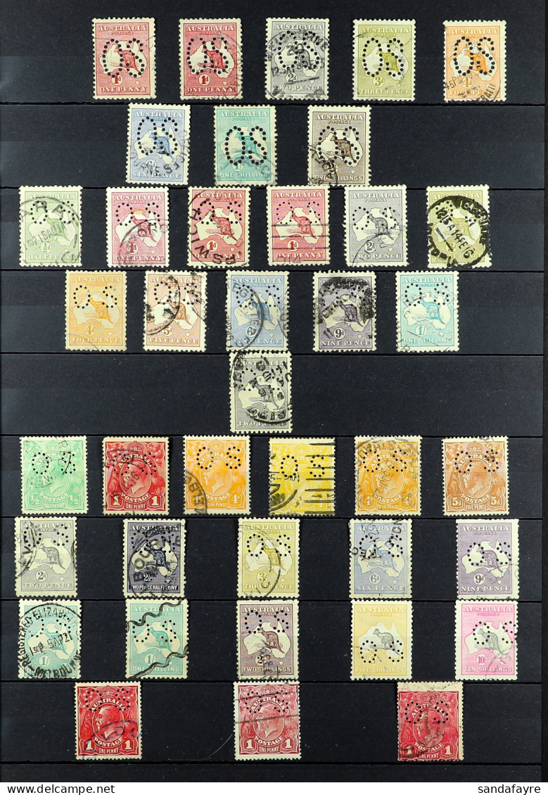 OFFICIALS 1913 - 1933 USED COLLECTION With Many Sets And Higher Values, On Protective Pages, Note 1913 'Roo 1d To 2s Set - Sonstige & Ohne Zuordnung