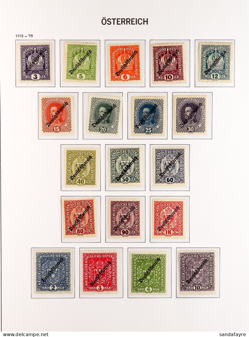1918 - 1930 COMPLETE COLLECTION Of Over 400 Mint Postal, Air Post & Postage Due Stamps On Hingeless Davo Austria Album P - Autres & Non Classés