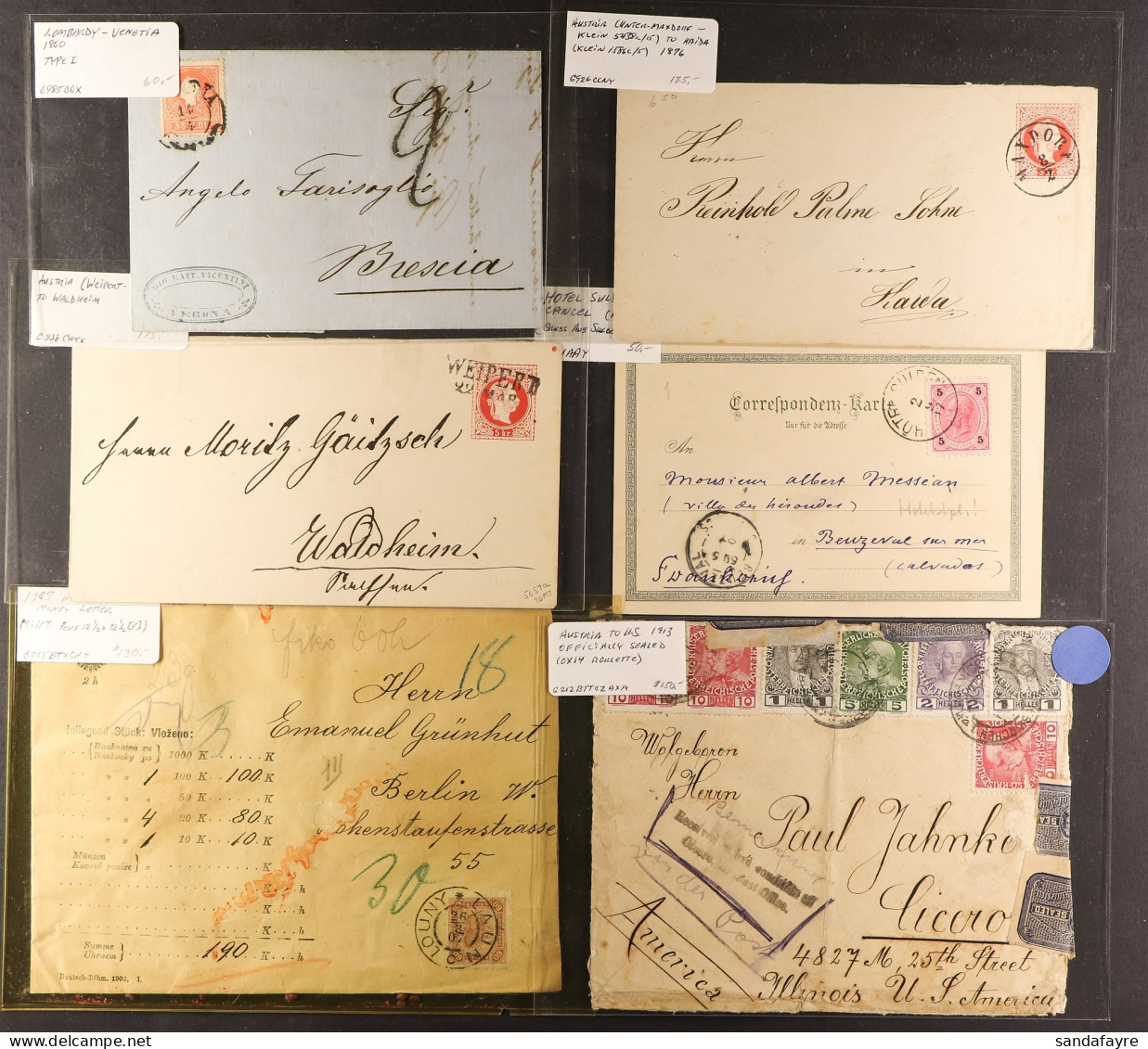 COVERS STOCK Range Of 160+ Covers Priced To Sell By An American Show Dealer For $4200+. Note Early Stampless, 19th Centu - Sonstige & Ohne Zuordnung