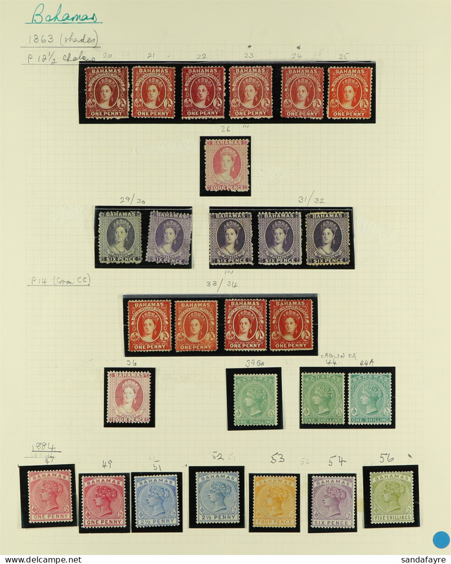 1863 - 1884 MINT / UNUSED COLLECTION Of 27 Stamps On Album Page, Several Earlier Stamps Without Gum, Later Values To 5s. - Other & Unclassified