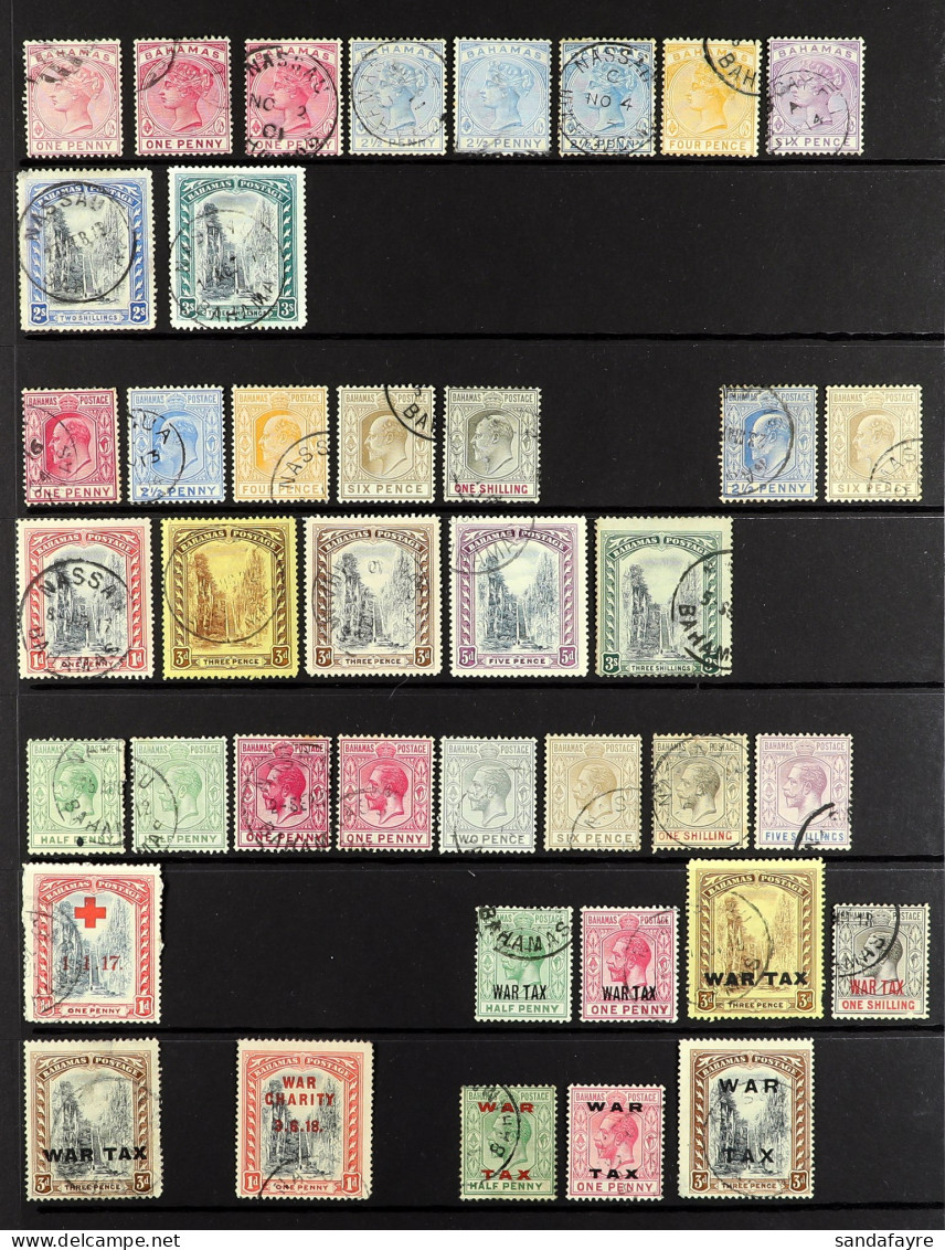 1884 - 1935 USED COLLECTION Of 70+ Stamps On Protective Pages, Note 1901-03 2s & 3s Staircase, 1911-19 Staircase Set (ex - Autres & Non Classés