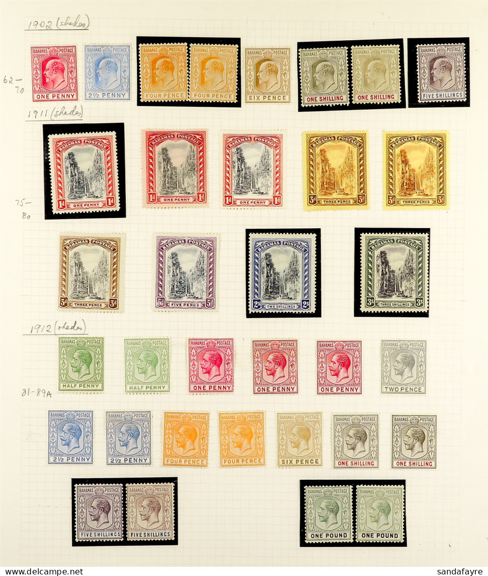 1902 - 1935 COLLECTION Of 54 Mint Stamps Collection On Album Pages, Note 1902-07 Set To 5s, 1911-19 Set With Extra Shade - Other & Unclassified