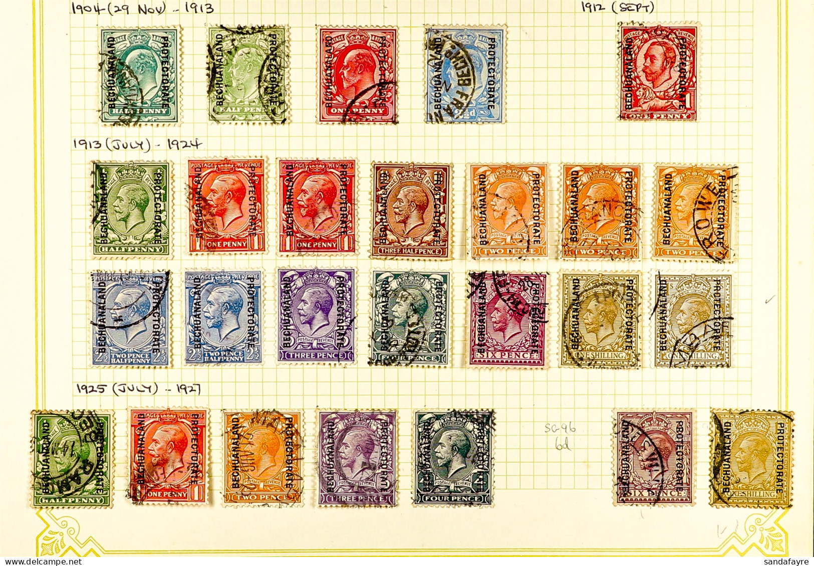 1904 - 1949 COLLECTION Of Around 80 Fine Used Stamps On Pages, Includes Sets, Higher Values. - Other & Unclassified