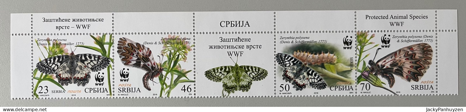 WWF 2016 : SERBIA - Butterflies - MNH ** - Unused Stamps