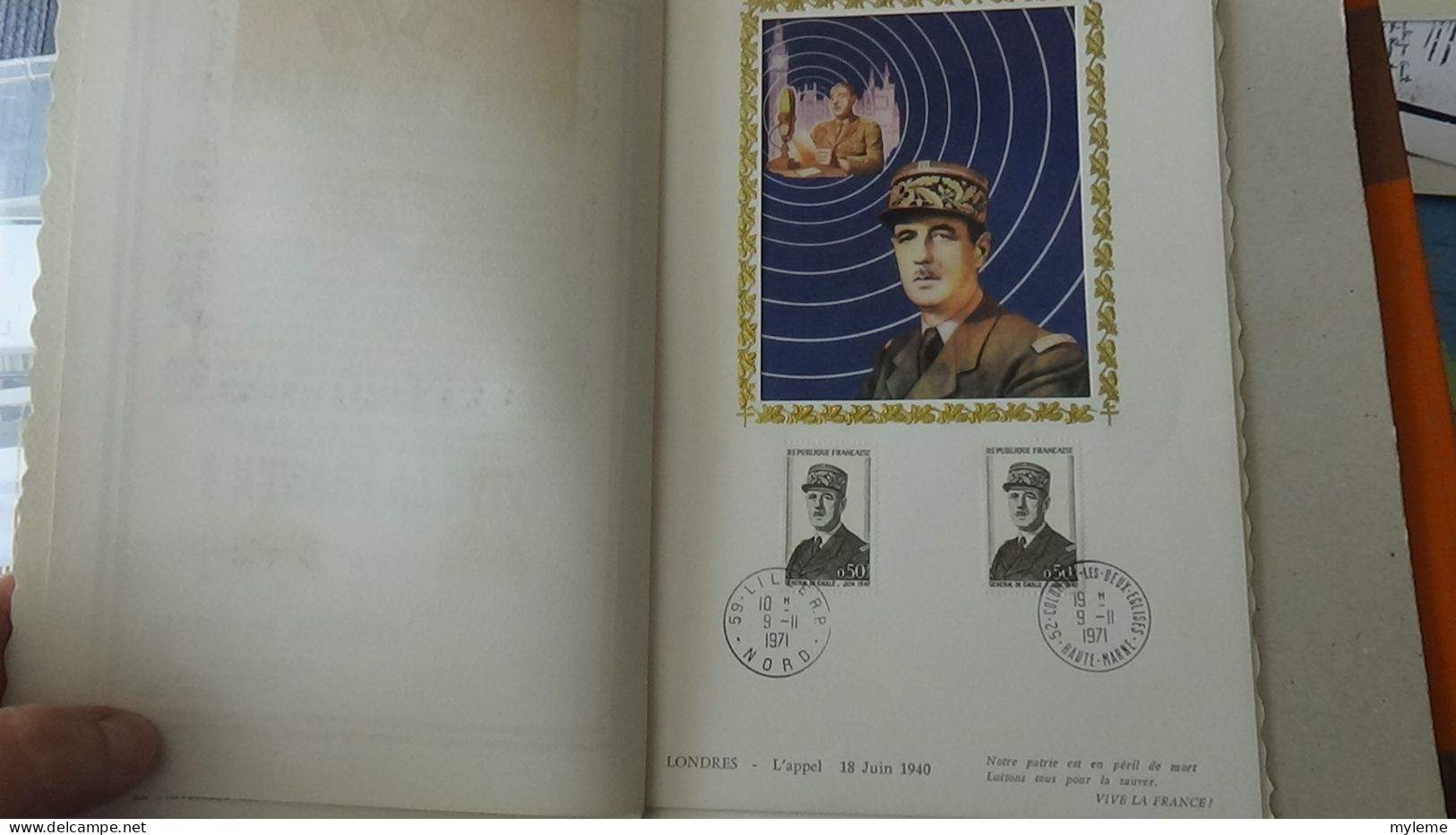 BG7 Très belle étude sur le général De Gaulle en timbres, blocs, enveloppes et documents philatéliques. A saisir !!!