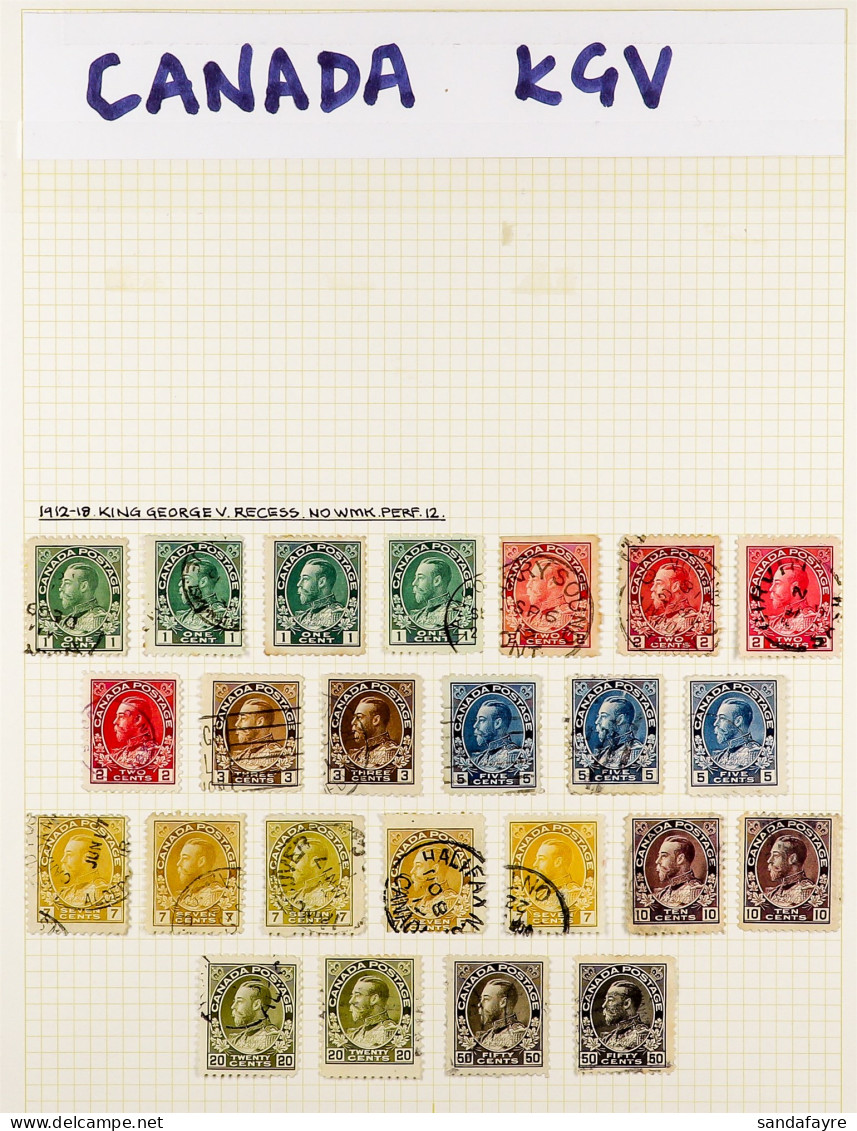 1912 - 1935 USED COLLECTION. A Comprehensive Collection Of KGV Stamps On Pages, Many Sets, Much 'back Of The Book' Mater - Otros & Sin Clasificación
